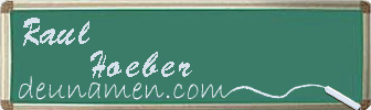 Raul Hoeber Visitenkarte